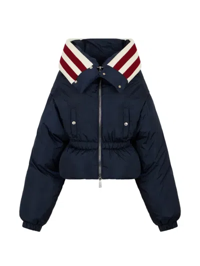 Dsquared2 Dropped-collar Padded Jacket In Blue