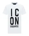 Dsquared2 Dsq2 Icon Logo Cool Fit Ss Tshirt Wht In White