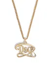 Dsquared2 Dsq2 Logo-pendant Chain Necklace In Gold