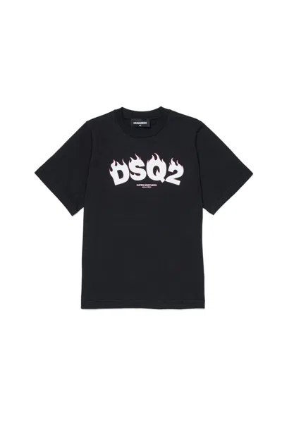 Dsquared2 Dsq2 Logo T-shirt In Black