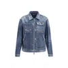 Dsquared2 Distressed Denim Carpenter Jacket Pockets In Blue