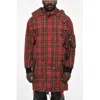 Dsquared2 Checked Maxi Coat With Hidden Closure In Multi