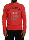 Dsquared2 Dsqua² Colorful Print Long Sleeves Top Men's T-shirt In Orange