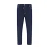 Dsquared2 Blue Jeans With Belt Loops And Logo Patch On The Rear In Blue