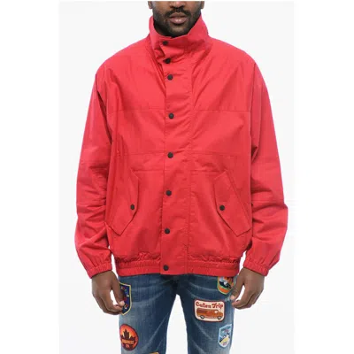 Dsquared2 Dsqua² Cotton Blend Windbreaker With Back Embossed Men's Logo