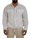 Dsquared2 Dsqua² Cotton Colla Casual Men Long Sleeves Men's Jacket In White