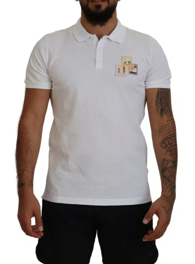 Dsquared2 Dsqua² Cotton Short Sleeves Colla Men's T-shirt In White