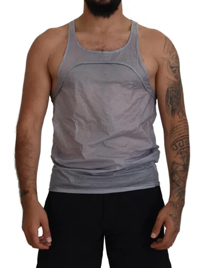 Dsquared2 Dsqua² Cotton Sleeveless Tank Men Top Men's T-shirt In Gray