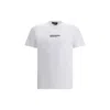 Dsquared2 'cool Fit Tee' White T-shirt With Logo Print On The Front In Black