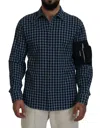 Dsquared2 Dsqua² Multi Arm Plaid Men Long Sleeves Men's Shirt In Blue