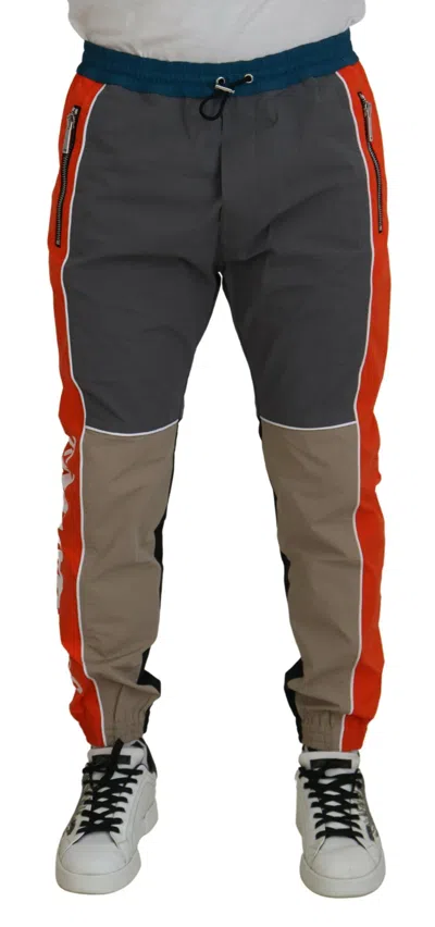Dsquared2 Dsqua² Patchwork Cotton Jogging Men's Pants In Multi