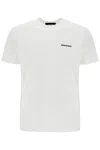 Dsquared2 White T-shirt With Lettering Logo Printed On The Chest In Cotton Man In White