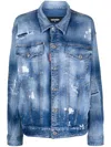 Dsquared2 Oversized Denim Jacket In Multi