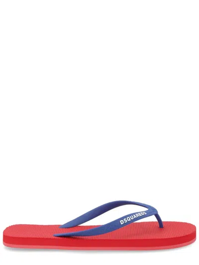 Dsquared2 Dsquared Slippers With Logo In Red
