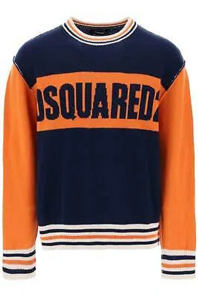 Pre-owned Dsquared2 Dsquared 2 Pullover Sweater College Wool Jacquard S74ha1360s18306 Mul Sz.l 961mc In Multicolor