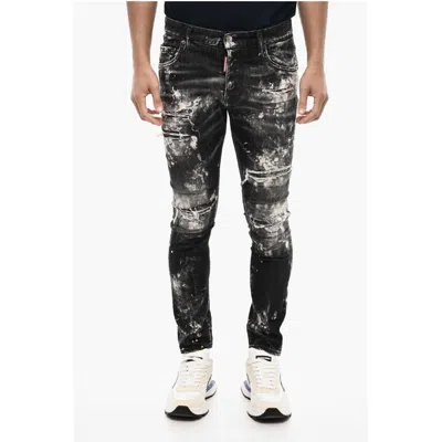Dsquared2 Acid Wash Distressed Super Twinky Jeans