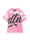 Dsquared2 Dsquared Allover Writing Mini T-shirt In Pink
