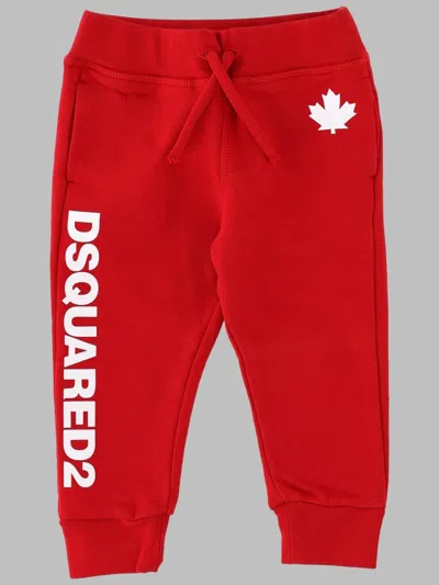 Dsquared2 Dsquared Baby Cotton Trousers In Red
