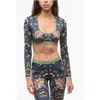 Dsquared2 Bandana Motif Underwear Cropped Top