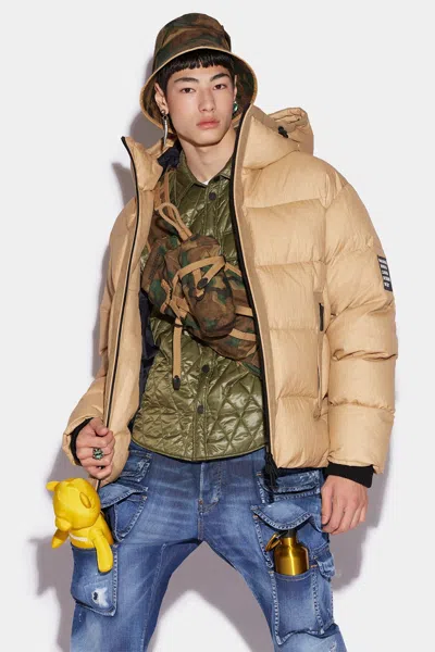 Dsquared2 Dsquared² Beige Fibres Women's Coat In Brown