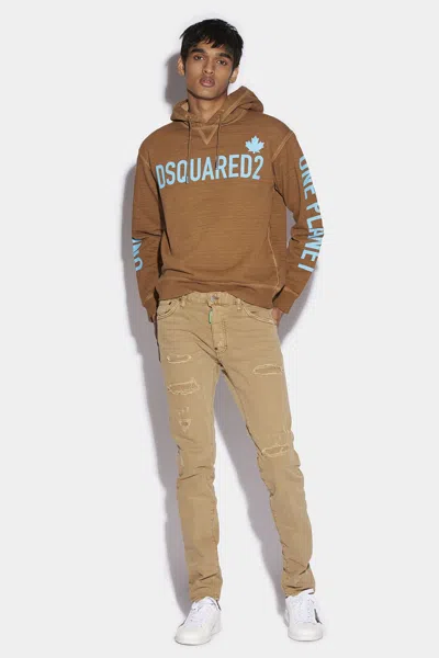 Dsquared2 Dsquared² Beige Fibres Women's Hoodie In Brown