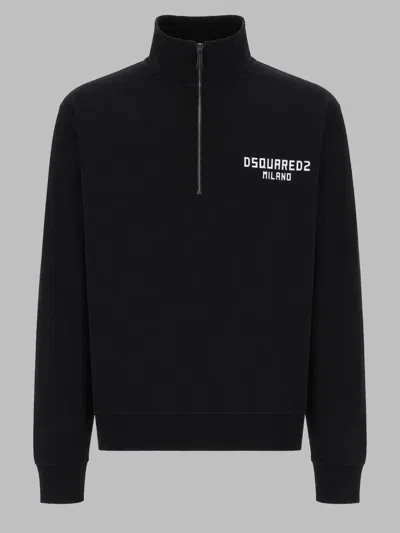 Dsquared2 Jacket High Collar Long Sleeves Regular Fit In Blue