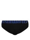 Dsquared2 Logo-waistband Briefs In Black