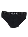 Dsquared2 Dsquared Black Cotton Blend Briefs In Black
