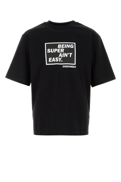 DSQUARED2 DSQUARED BLACK COTTON OVERSIZE T-SHIRT