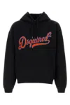 Dsquared2 Mens Black Embossed-text Relaxed-fit Cotton-jersey Hoody In Black