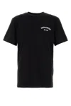 Dsquared2 Men Black Crewneck T-shirt With Logo Lettering On The Front In Cotton Man In Black