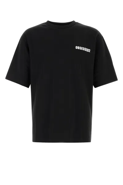DSQUARED2 DSQUARED BLACK COTTON T-SHIRT