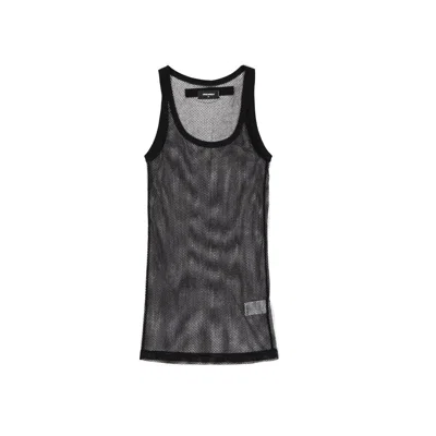 Dsquared2 Dsquared² Black Cotton Tank Women's Tops