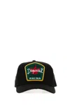 Dsquared2 Dsquared Black Gabardine Baseball Cap In Black