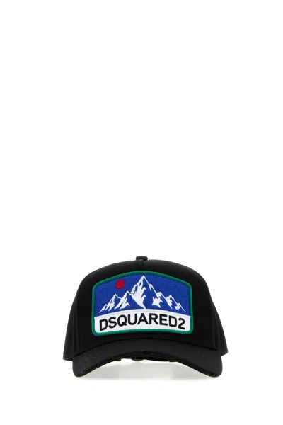 Dsquared2 Dsquared Black Gabardine Baseball Cap