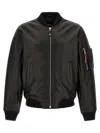 Dsquared2 Leather Jacket Front Pockets Ribbed Cuffs In Black