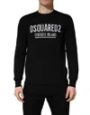 Dsquared2 Black Logo Knitted Crew Neck Men Pullover Sweater In Black