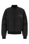 Dsquared2 Classic Black Puffer Bomber Jacket With Ribbed Cuffs In Black