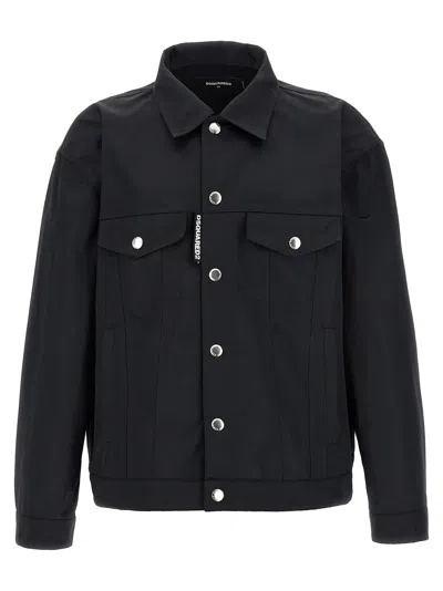 Dsquared2 Ever Jean D2 Jacket In Black