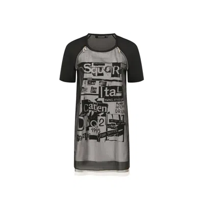 DSQUARED2 DSQUARED² BLACK SILK CASUAL WOMEN'S DRESS