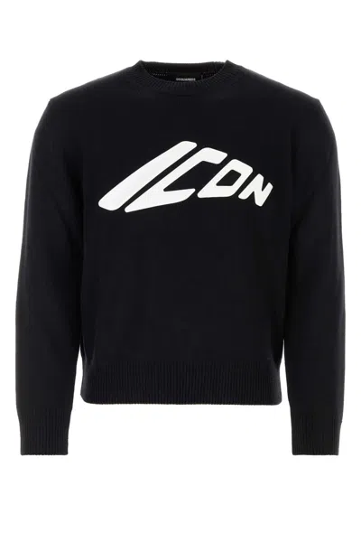 DSQUARED2 DSQUARED BLACK WOOL SWEATER
