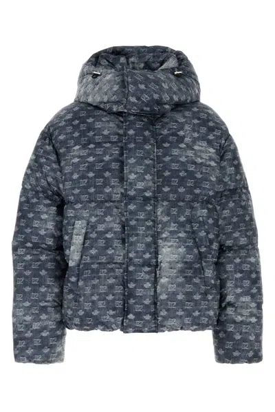 Dsquared2 Blouson Down Jacket In Blue