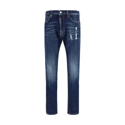 DSQUARED2 DSQUARED² BLUE COTTON JEANS MEN'S DENIM