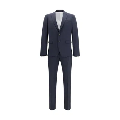DSQUARED2 DSQUARED² BLUE FLEECE WOOL TWO-PIECE MEN'S SUIT