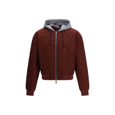 Dsquared2 Dsquared² Bordeaux Fabric Men's Bomber In Burgundy