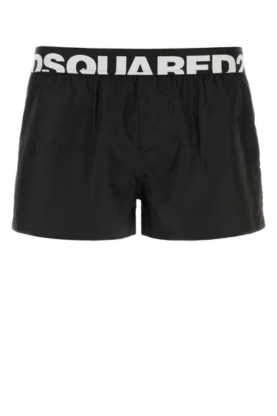 Dsquared2 Logo-waistband Boxers In Black