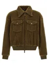 Dsquared2 Teddy Oversized Jean Jacket In Brown