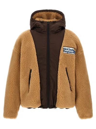 DSQUARED2 DSQUARED² BROWN POLYESTER MEN'S BOMBER