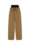 Dsquared2 Wide Leg Poplin Trousers Drawstring Waist In Multi