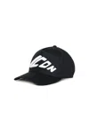 Dsquared2 Dsquared Black Cotton Baseball Cap In Black